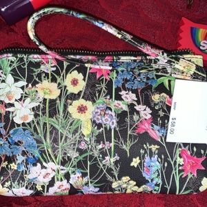 NWT~ Betsy Johnson floral wristlet